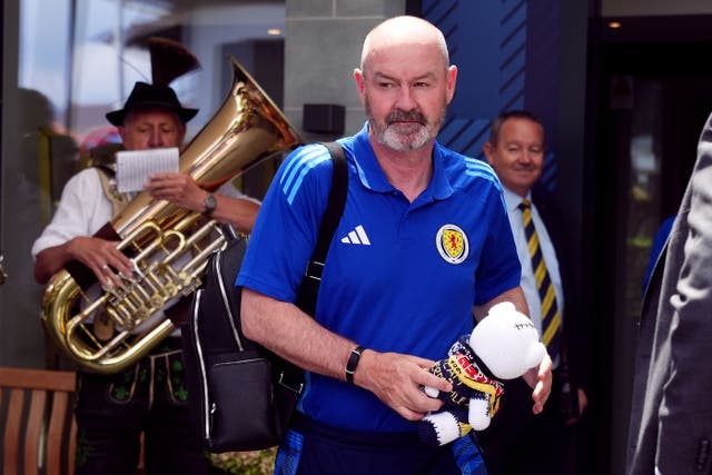 Scotland manager Steve Clarke departs their base camp in Garmisch-Partenkirchen (Andrew Milligan/PA)