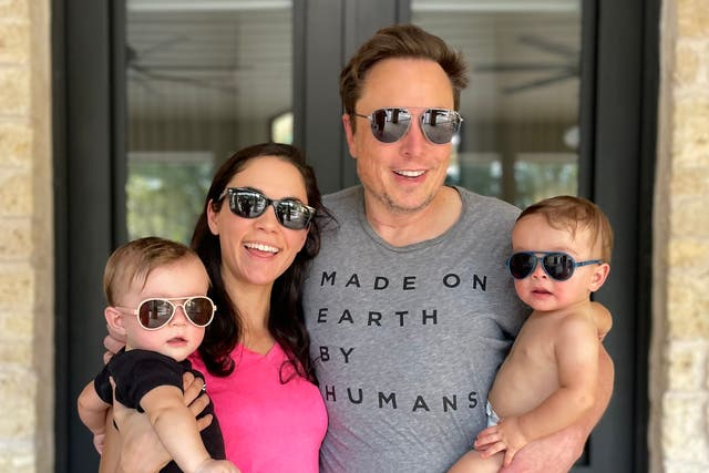 <p>Elon Musk, Shivon Zilis and their twins. Musk announced the couple welcomed a new baby earlier this year </p>