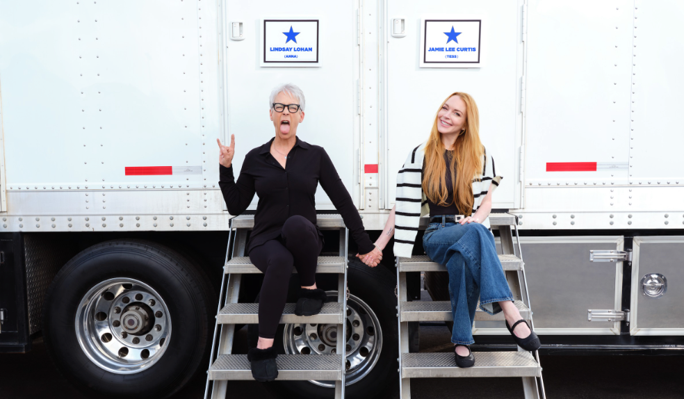 Jamie Lee Curtis and Lindsay Lohan on set of ‘Freaky Friday 2’