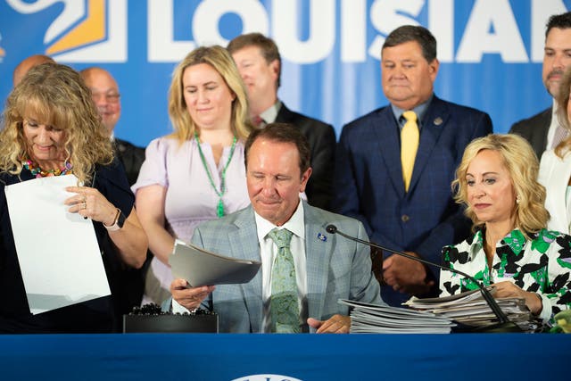 <p>Louisiana’s Republican Governor  Jeff Landry approved legislation requiring that the Ten Commandments be displayed in every public school classroom on June 19. Five days later, civil rights groups and parents of public school students sued to block the law. </p>