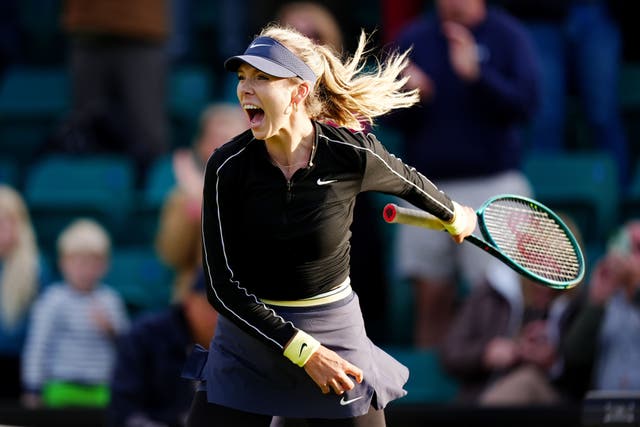 <p>The Brit celebrates winning the Nottingham title for a second time</p>