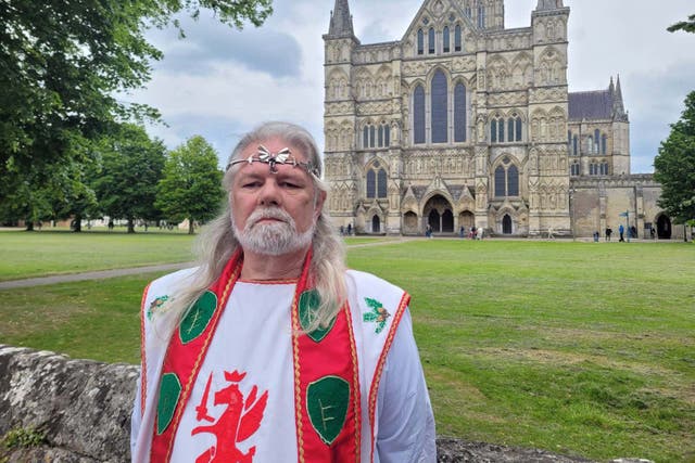 Senior druid King Arthur Pendragon is running as parliamentary candidate for Salisbury (Sarah Ping/PA)