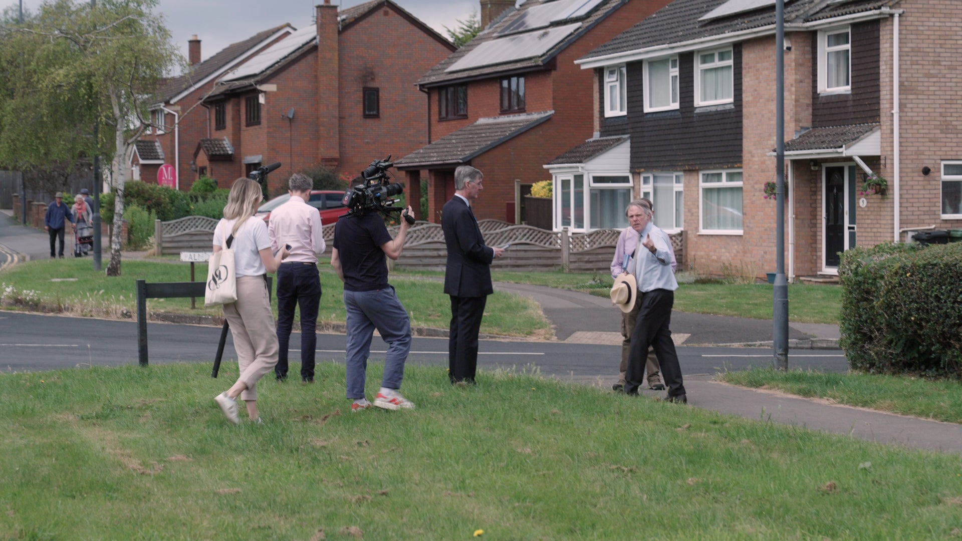 The film crew was with the Tory politician as he canvassed in Longwell Green last week