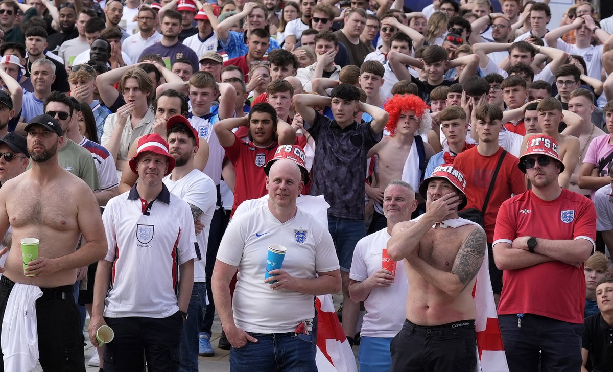 Watch live: England fans gather in London to watch Euro 2024 game against Slovenia
