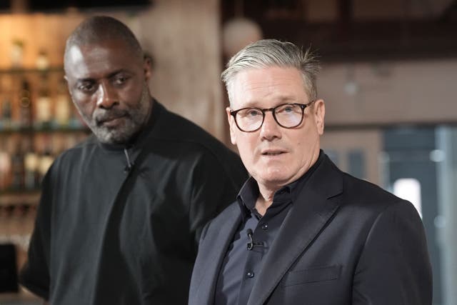 <p>Labour leader Keir Starmer with actor Idris Elba</p>