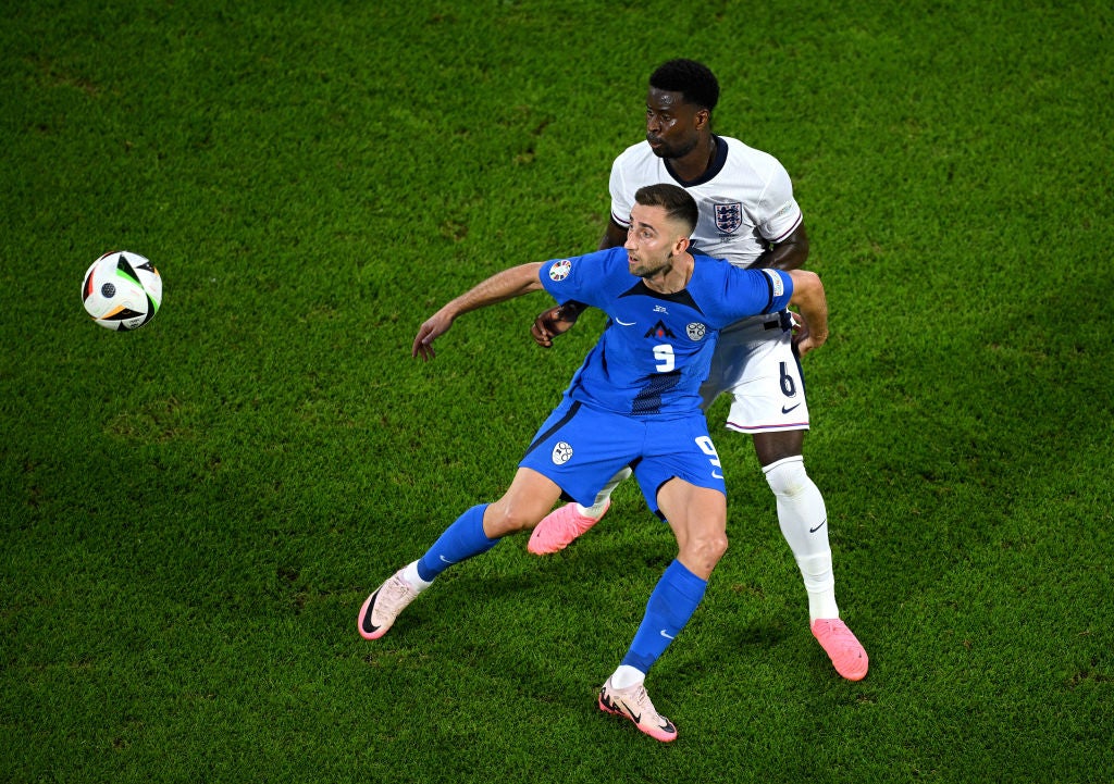Andraž Šporar provided plenty of threat for Slovenia, and linked play well when called upon