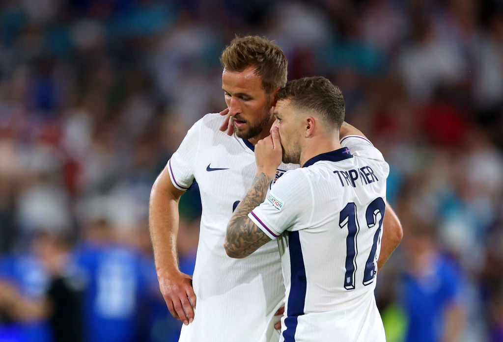 Kane and Trippier after the final whistle