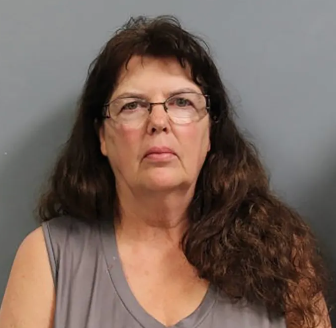 Jeanne Whitefeather, pictured in a booking photo, is back behind bars alongside Donald Lantz after Judge Maryclaire Akers raised their bond amounts to $500,000 each