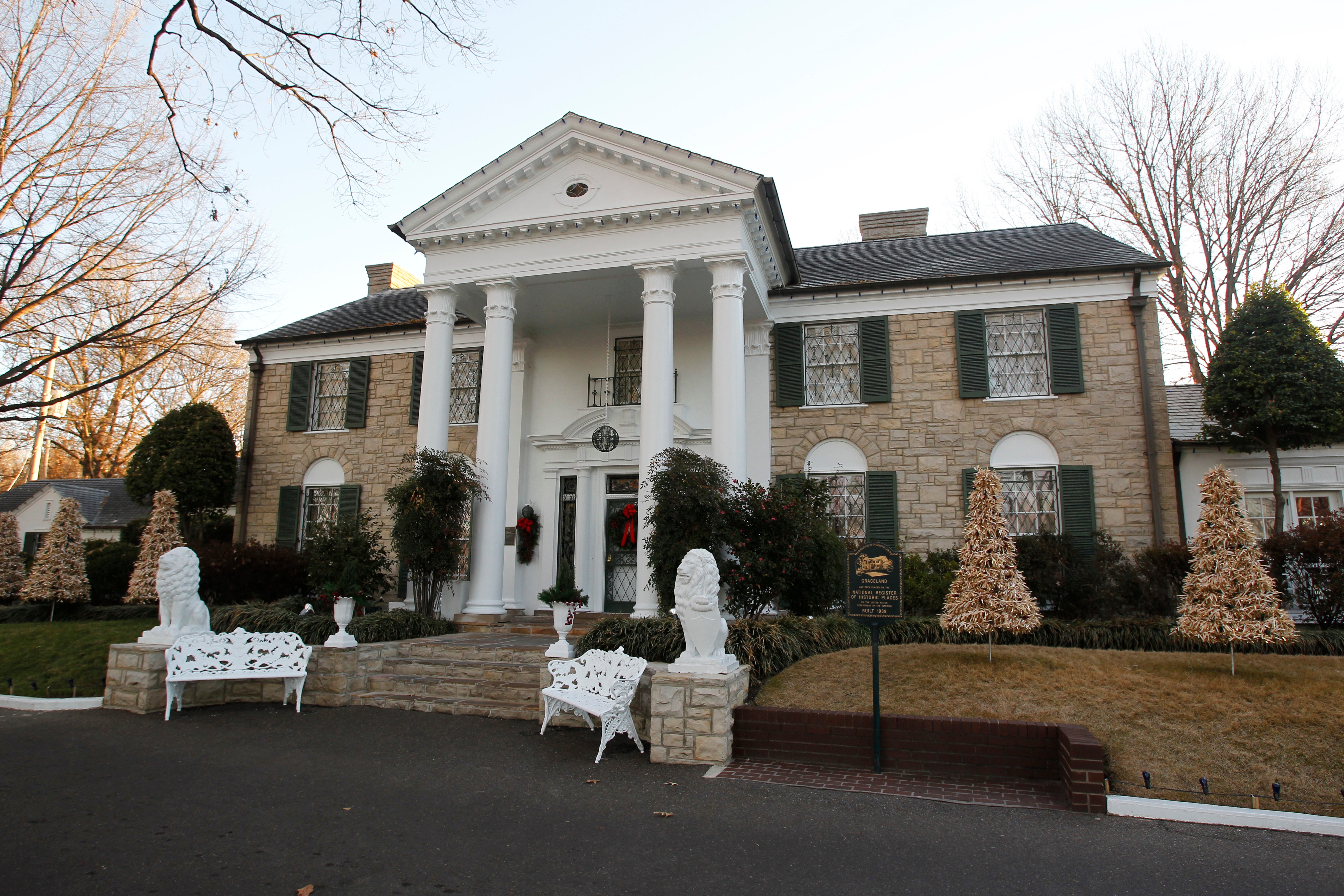 Elvis Presley’s Graceland mansion, pictured, was almost sold in a foreclosure auction that his granddaughter said was fraudulent. A judge has since blocked the sale and Tennessee police have turned the investigation over to federal authorities