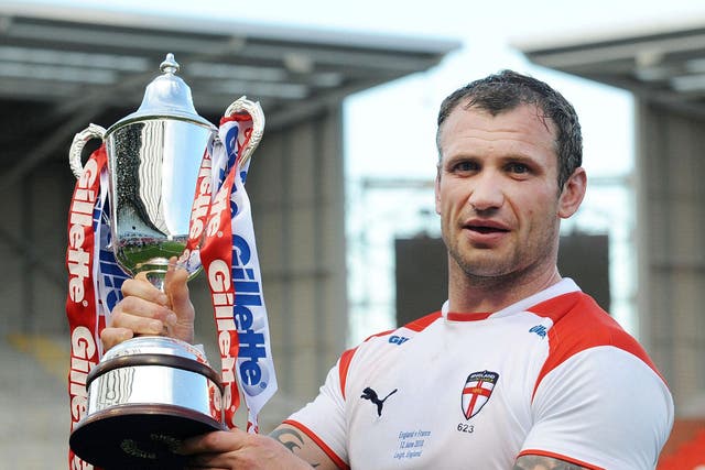 England captain Jamie Peacock ended his international career on this day in 2012 (Anna Gowthorpe/PA)