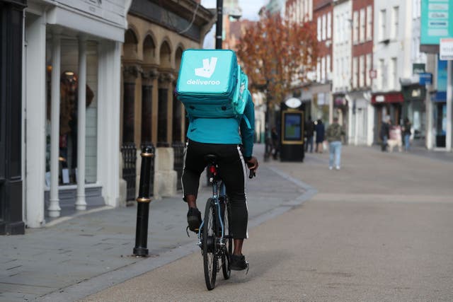 Shares in Deliveroo have been given a boost (David Davies/PA)