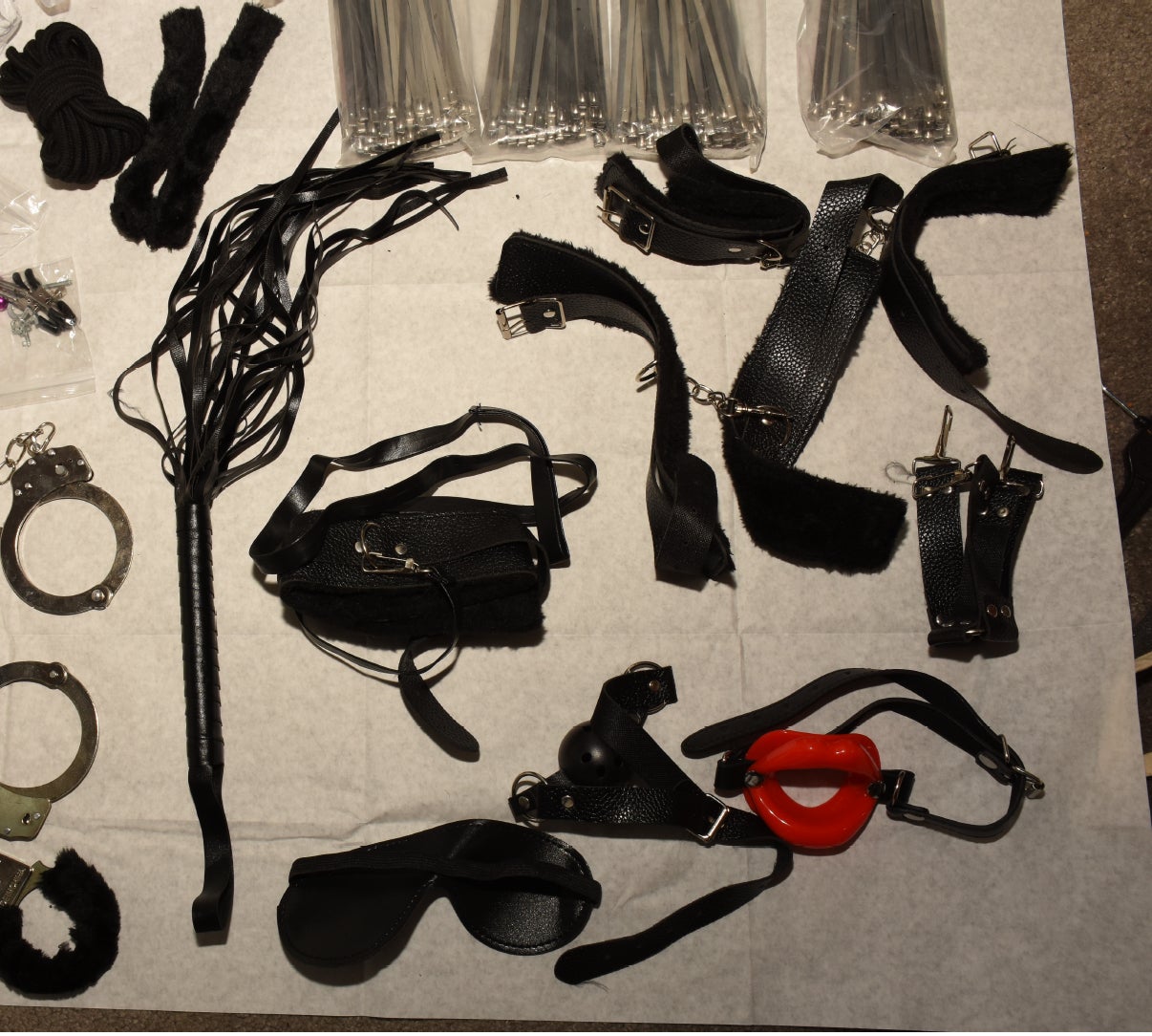 A picture of an alleged ‘kidnap kit’ shown in the trial of Gavin Plumb