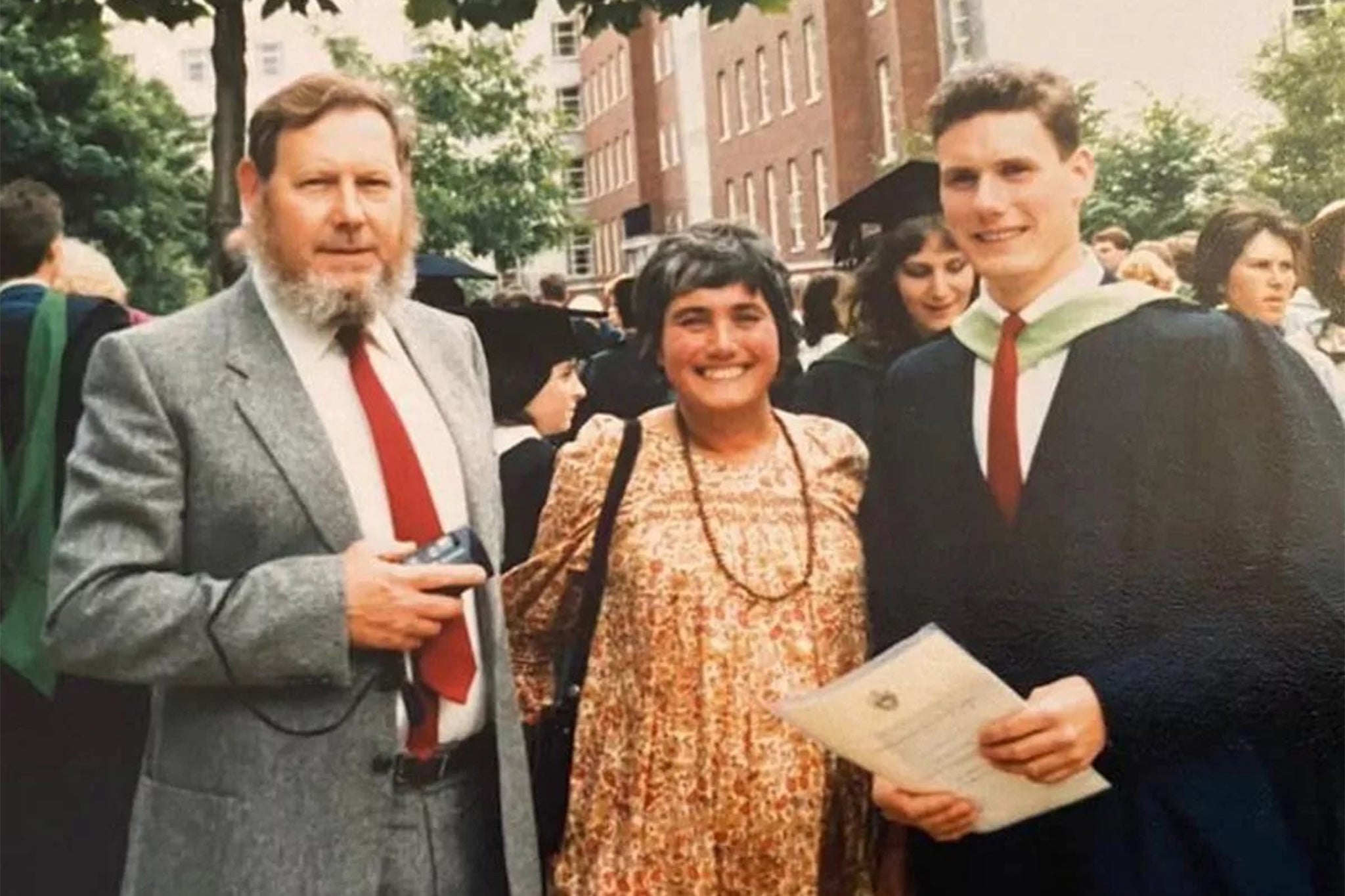 Influence: Starmer with his parents, Rodney and Josephine