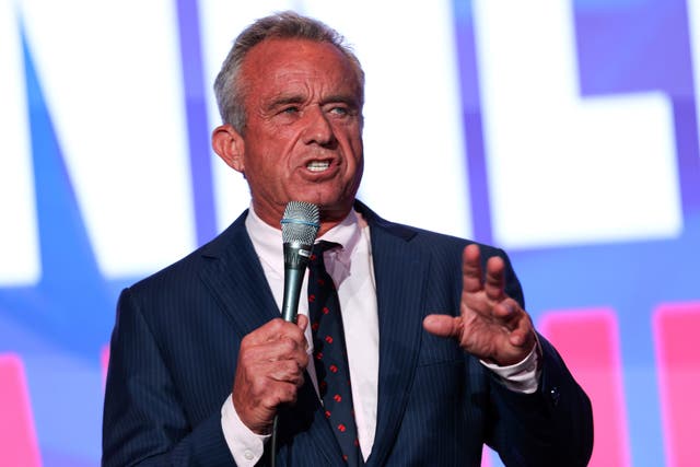 <p>Independent presidential candidate Robert F. Kennedy Jr. speaks at the Libertarian National Convention on May 24 in Washington, DC. </p>