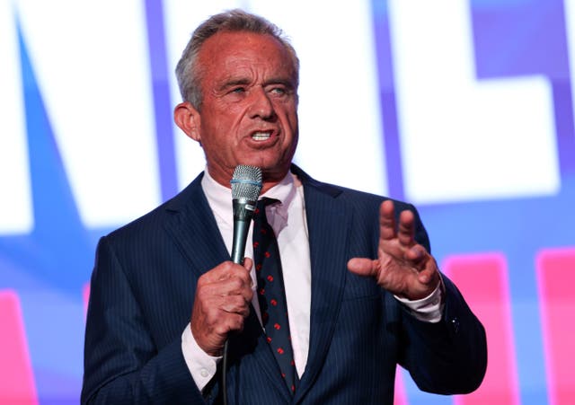 <p>Independent presidential candidate Robert F. Kennedy Jr. speaks at the Libertarian National Convention on May 24 in Washington, DC. </p>