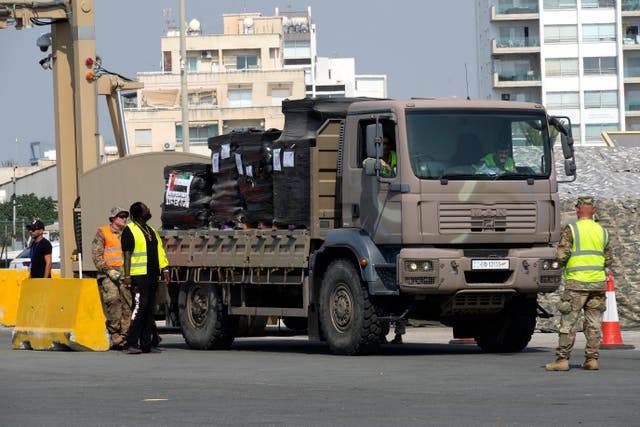 Cyprus Israel Palestinians Aid Corridor