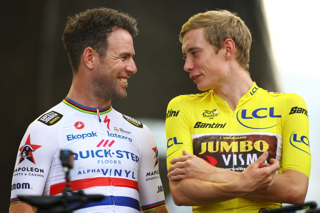 Both Cavendish (left) and Jonas Vingegaard are tipped to feature heavily in the upcoming Tour