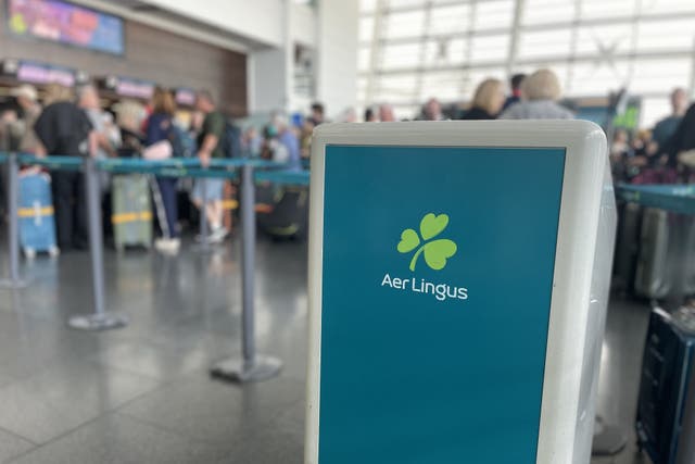 Aer Lingus is set to have talks with pilots who are taking strike action in a dispute over pay (Grainne Ni Aodha/PA)