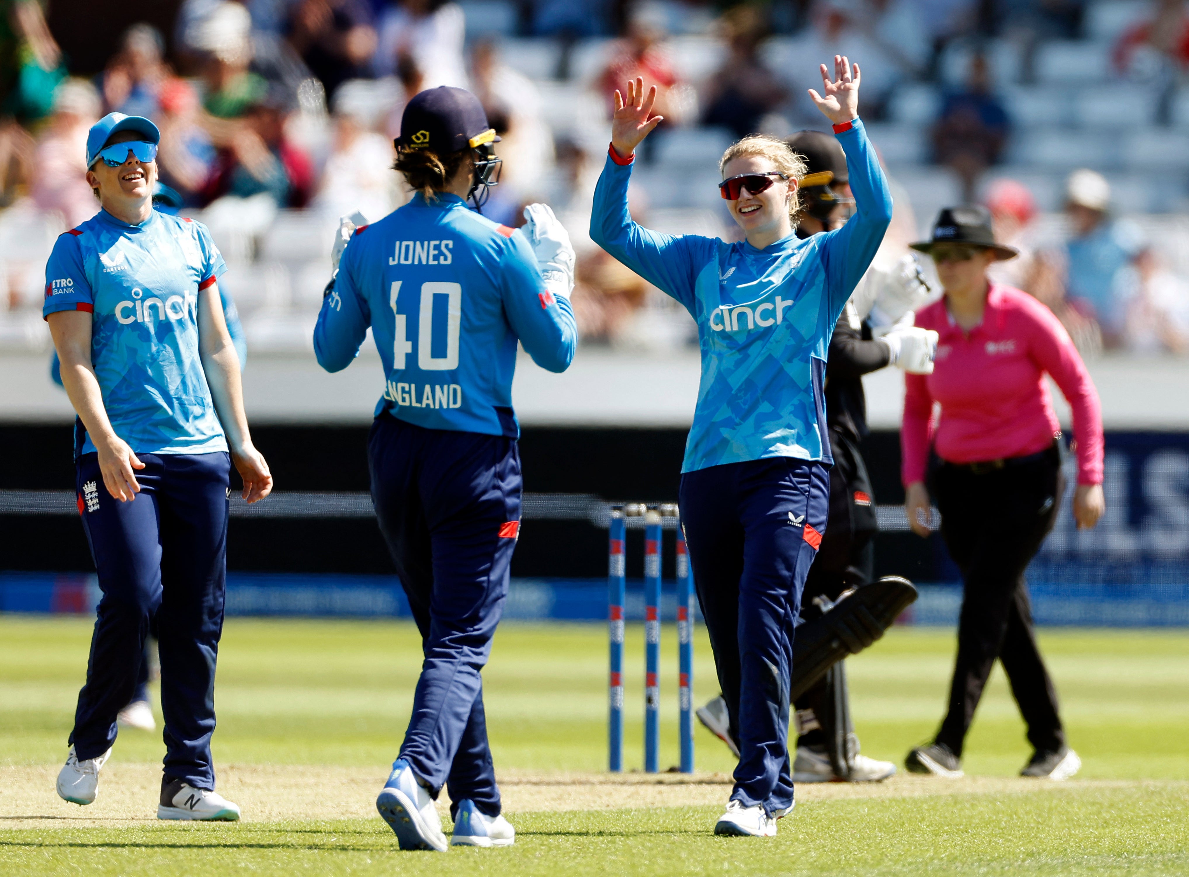Charlie Dean took four wickets as England restricted New Zealand in the first ODI.