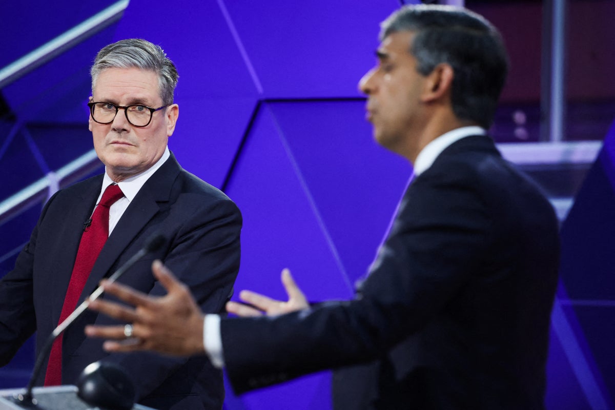 Cries heard during Rishi Sunak and Keir Starmer's final general election campaign debate