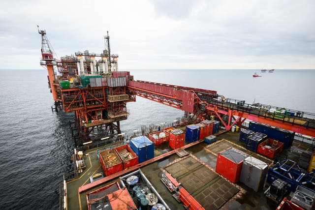 Climate organisations are calling for a ‘clear and funded’ transition plan for workers in the offshore oil and gas industry (Leon Neal/PA)