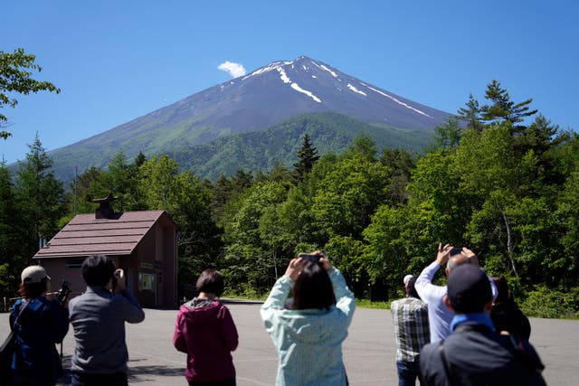 <p>Mount Fuji in Yamanashi prefecture of Japan on 19 June 2024</p>