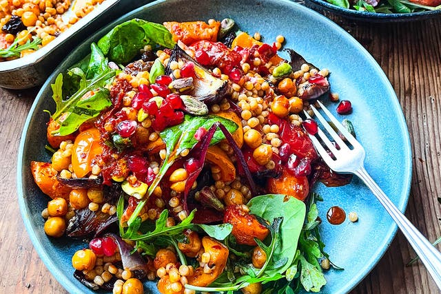 <p>Packed with peppers, carrots and sweet potato, this Moroccan salad maximises your beta-carotene levels </p>