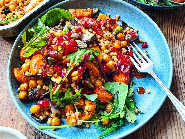 <p>Packed with peppers, carrots and sweet potato, this Moroccan salad maximises your beta-carotene levels </p>