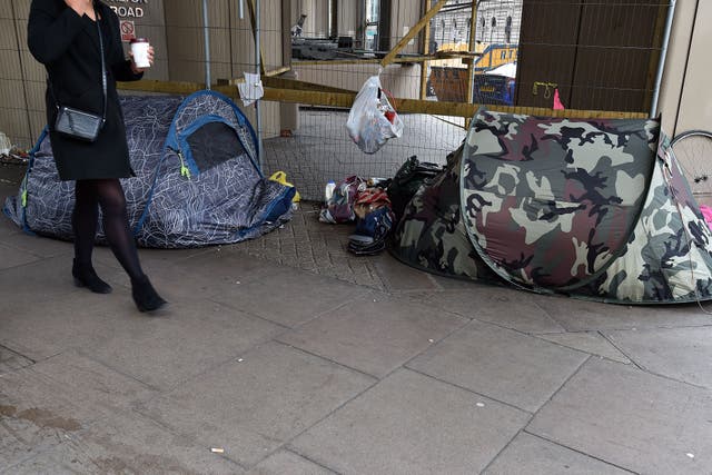 Rough sleeping in London has hit a record high (Nick Ansell/PA)