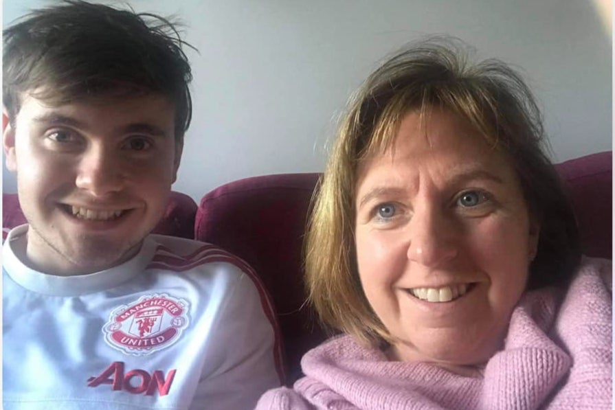 The 23-year-old pictured with his mother Catherine O’Sullivan