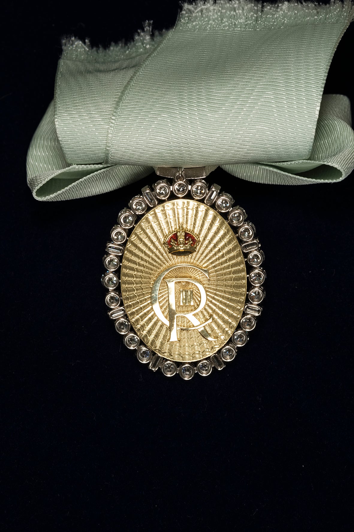 The reverse of the King’s Family Order worn by the Queen for the first time (PA)