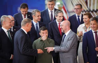 Zelensky meets EU leaders in Brussels