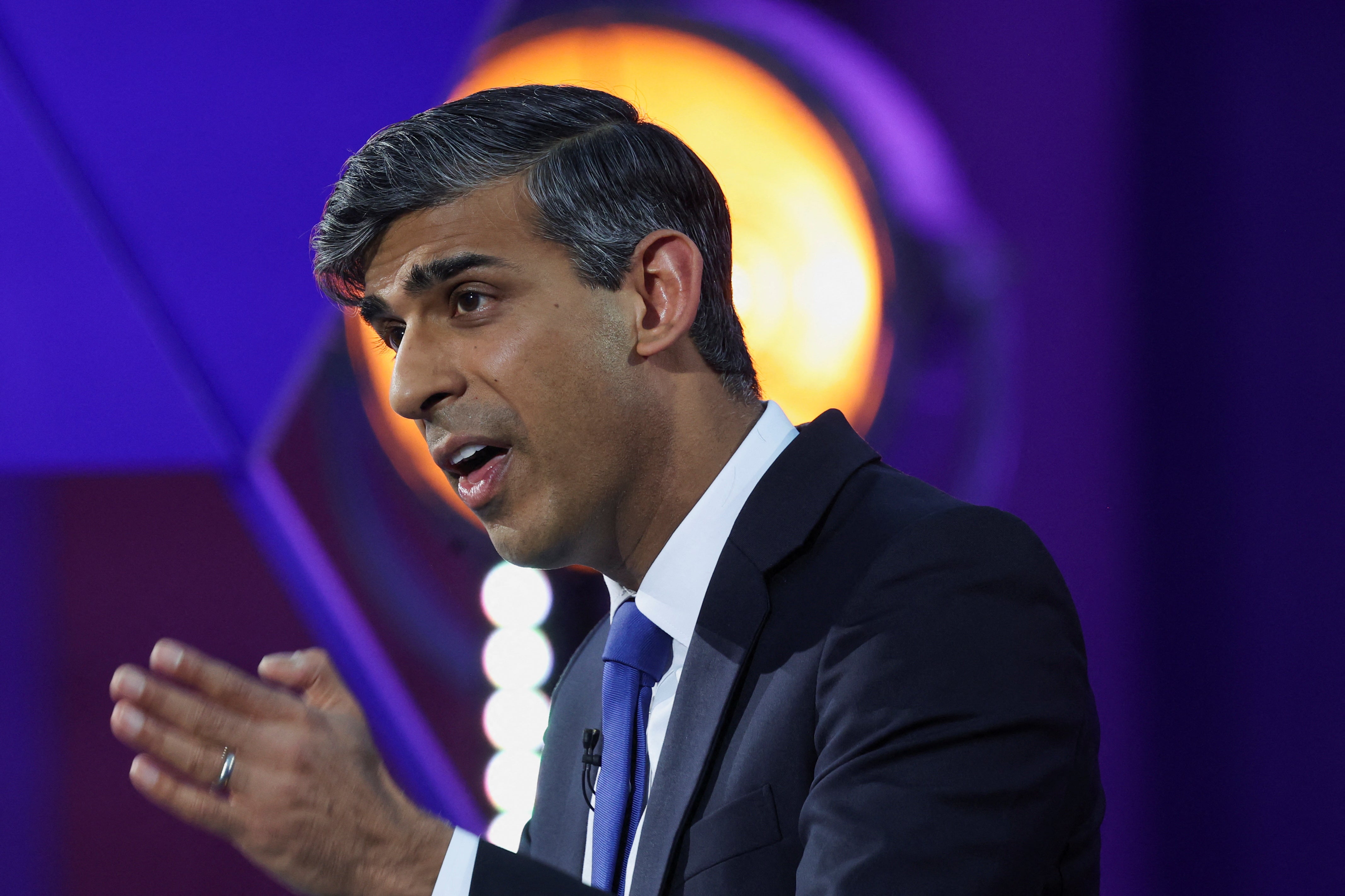 Rishi Sunak has been mentioned in barely 1% of the Conservatives’ online adverts (Phil Noble/PA)