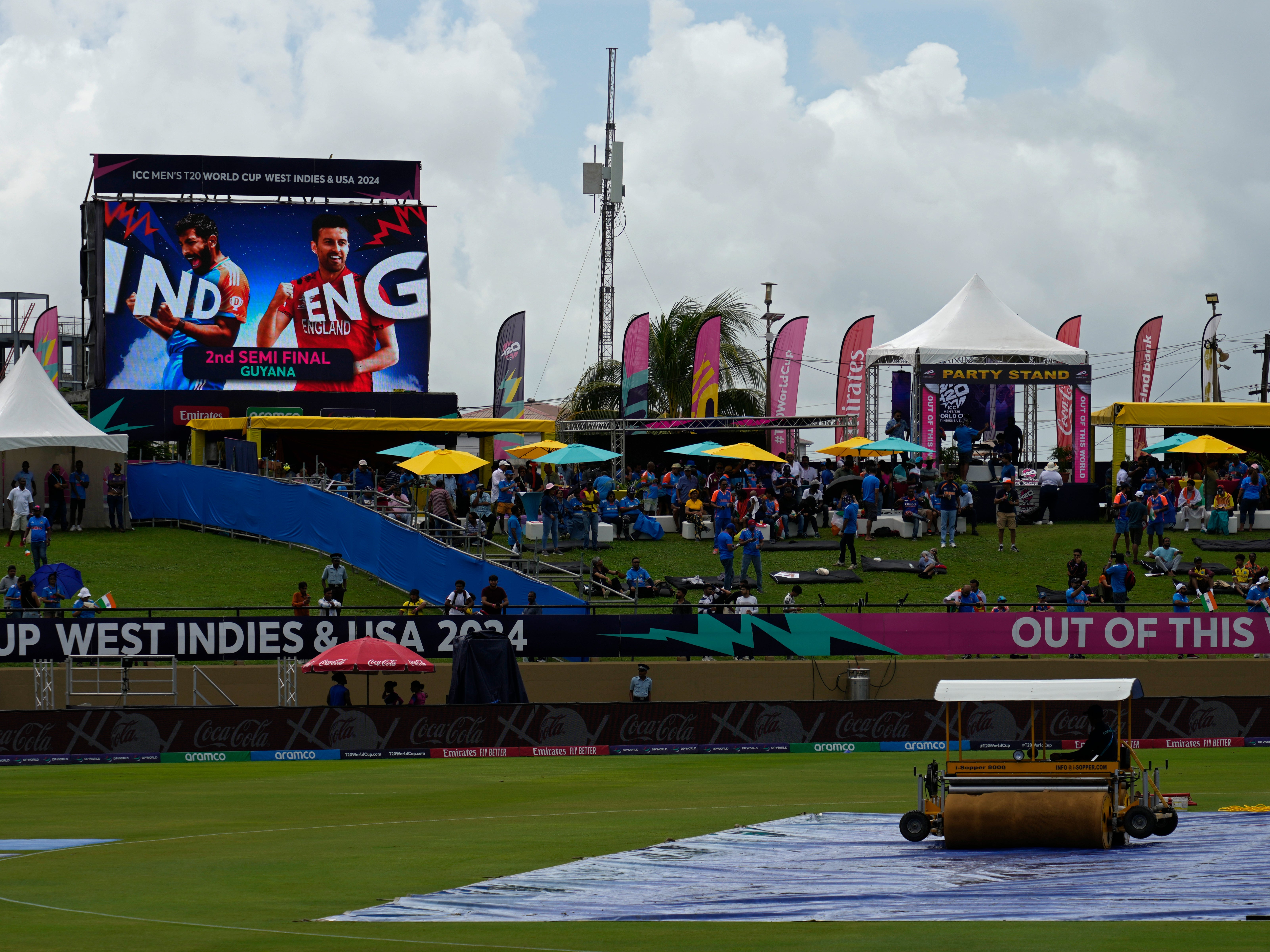 The ICC Men's T20 World Cup second semi-final cricket match between England and India at the Guyana National Stadium, Providence, Guyana.