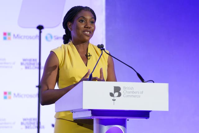 <p>Business Secretary Kemi Badenoch at The British Chambers of Commerce annual conference 2024 (Lucy North/PA)</p>