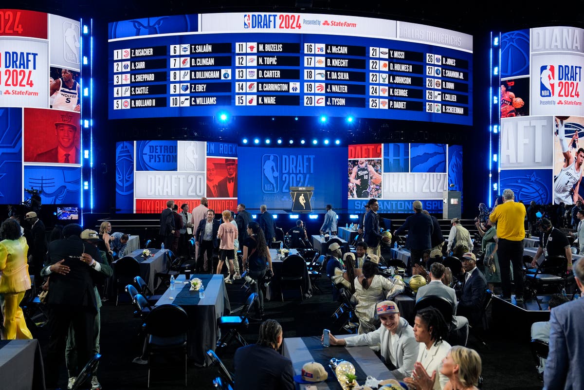 NBA draft resumes for the second round on a new day at a new site