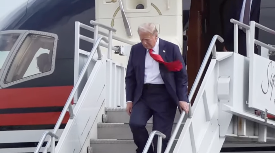 Donald Trump arrives in Atlanta, Georgia for the first presidential debate of the 2024 election