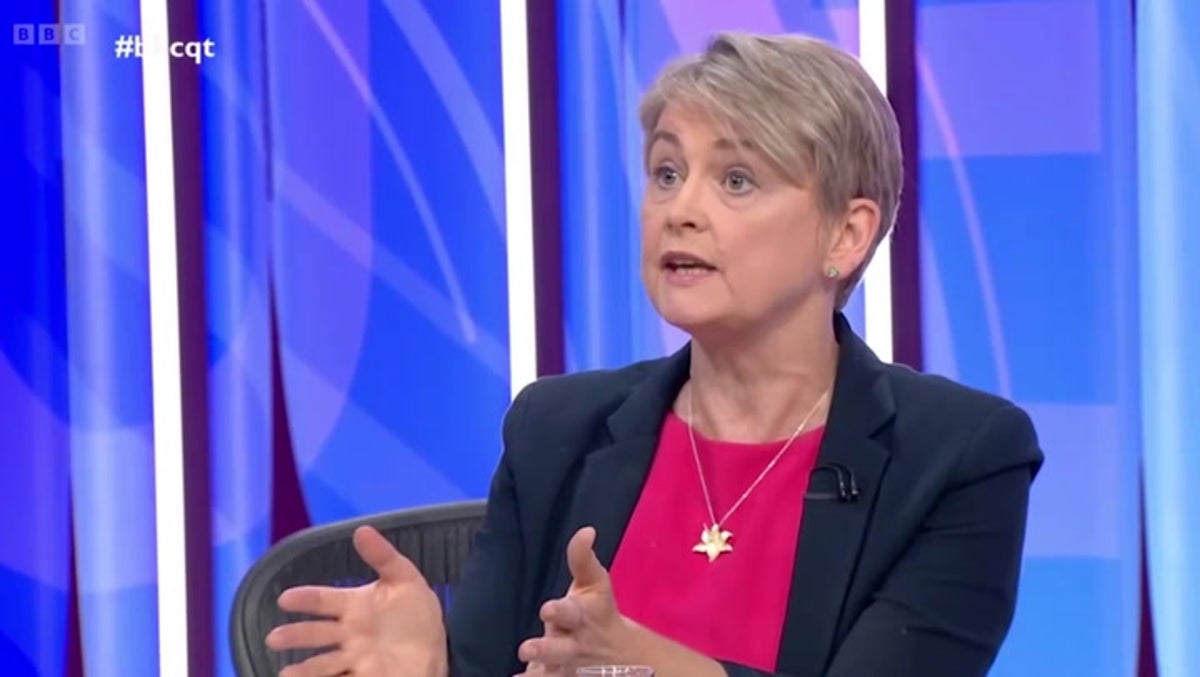 Question Time viewer clashes with Yvette Cooper over avoiding ‘yes or no’ answer