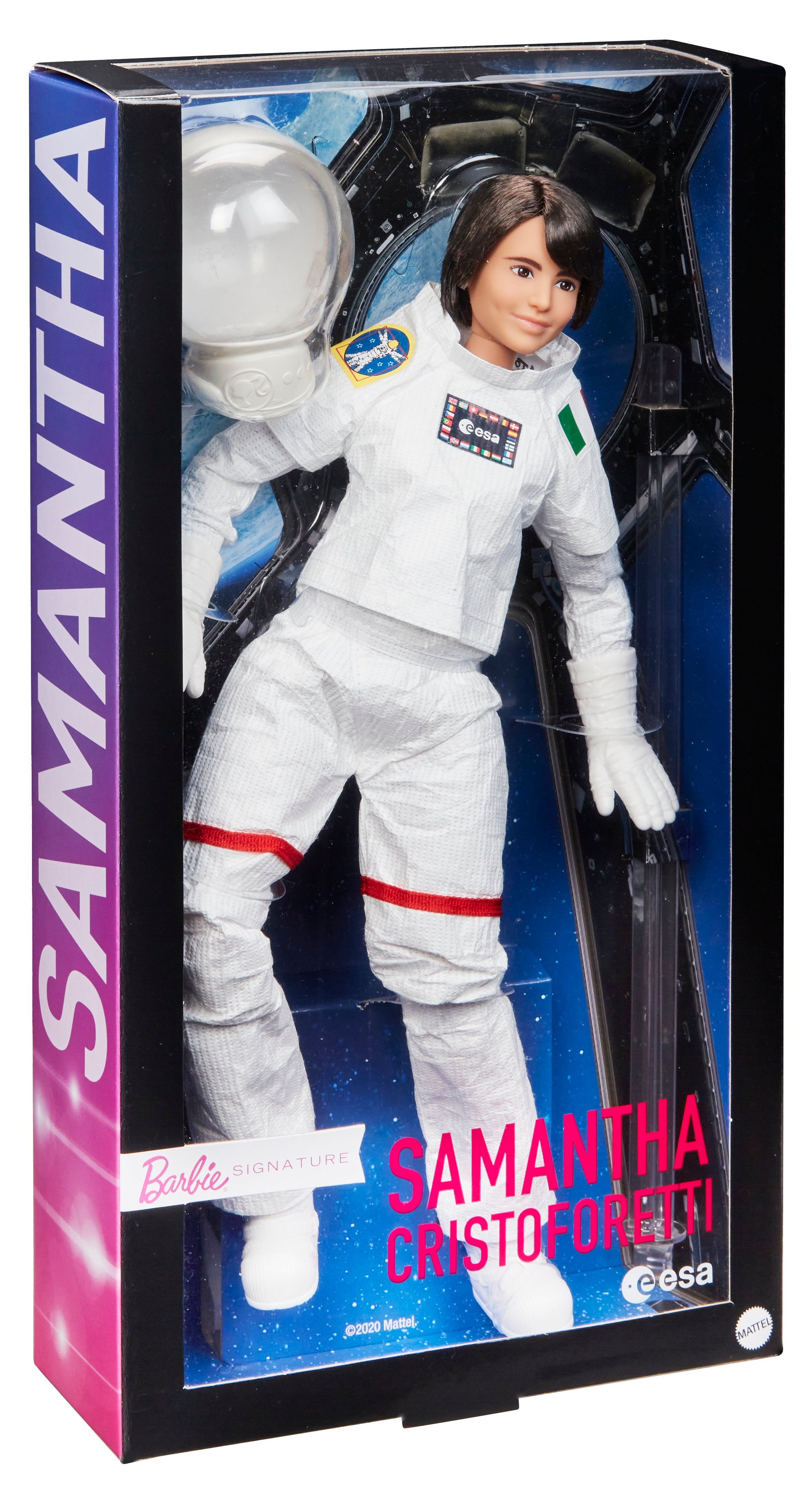 Barbie teams up with ESA & astronaut Samantha Cristoferetti for space week in 2021. Credit: ESA.