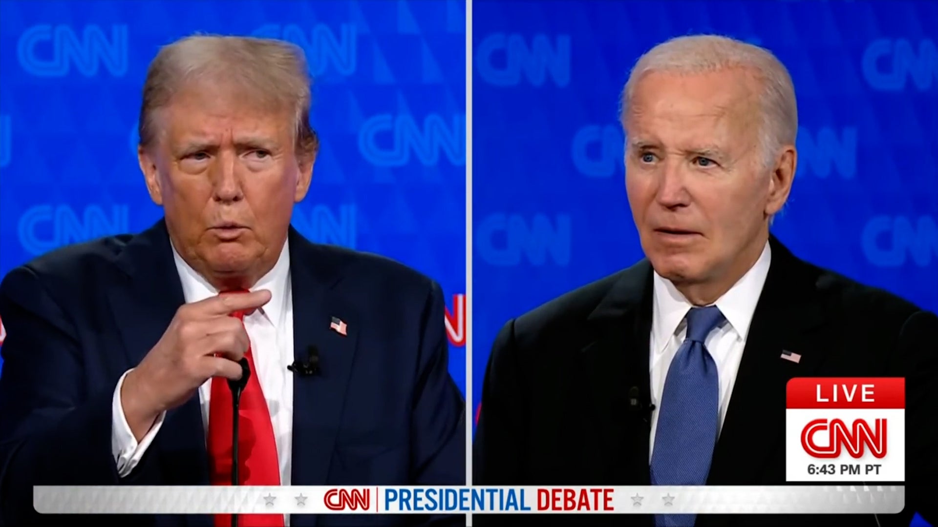 Trump and Biden appear at Thursday’s CNN debate in Atlanta