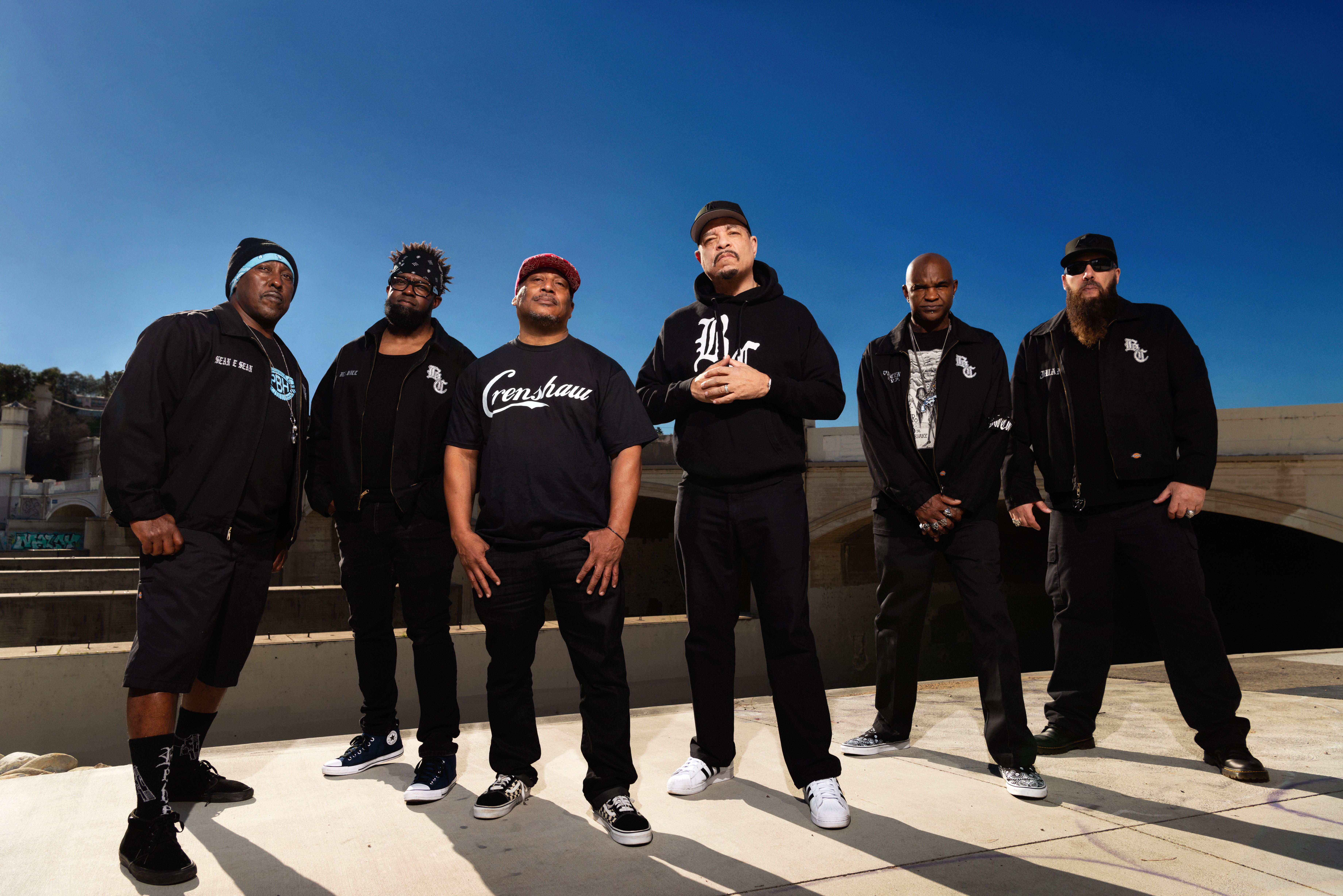 Ice T (third from right) with Body Count