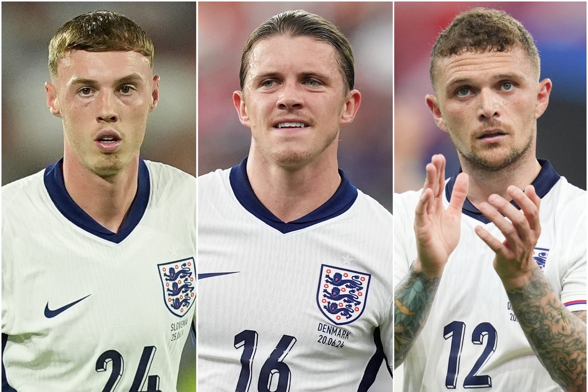 Cole Palmer, Conor Gallagher and Kieran Trippier all face an axious wait over their possible starting place