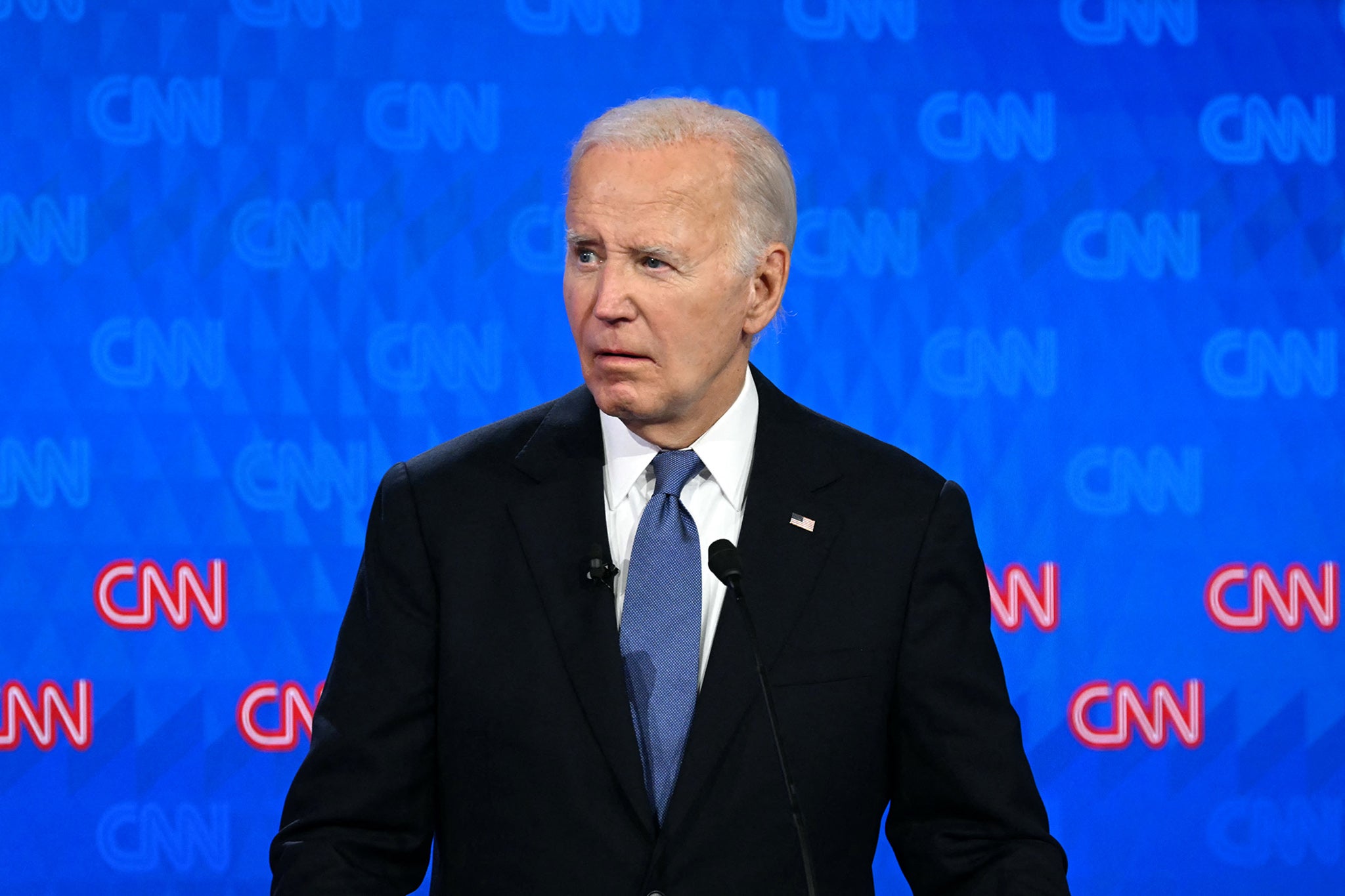 Biden during the presidential nominee debate with Trump last week