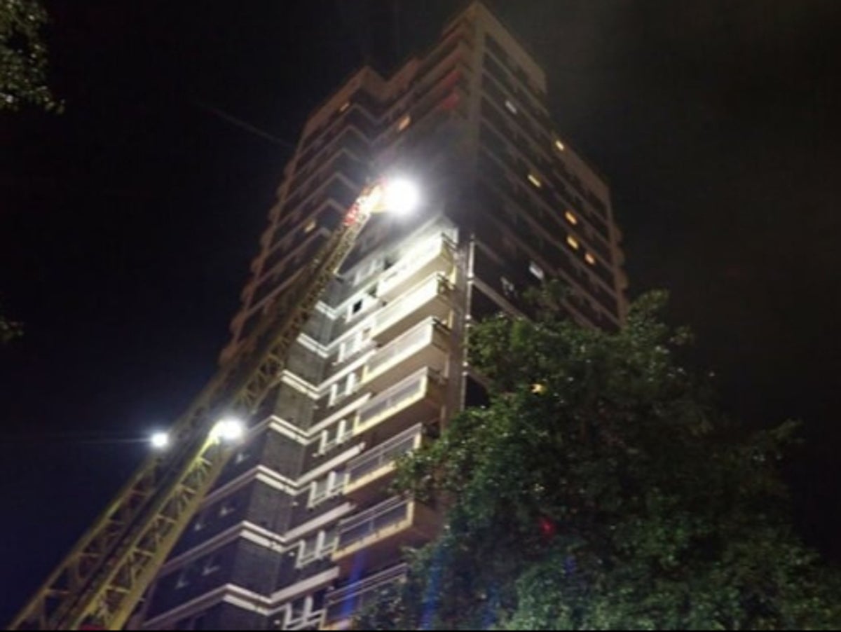 Five people taken to hospital after fire at block of flats in Woolwich