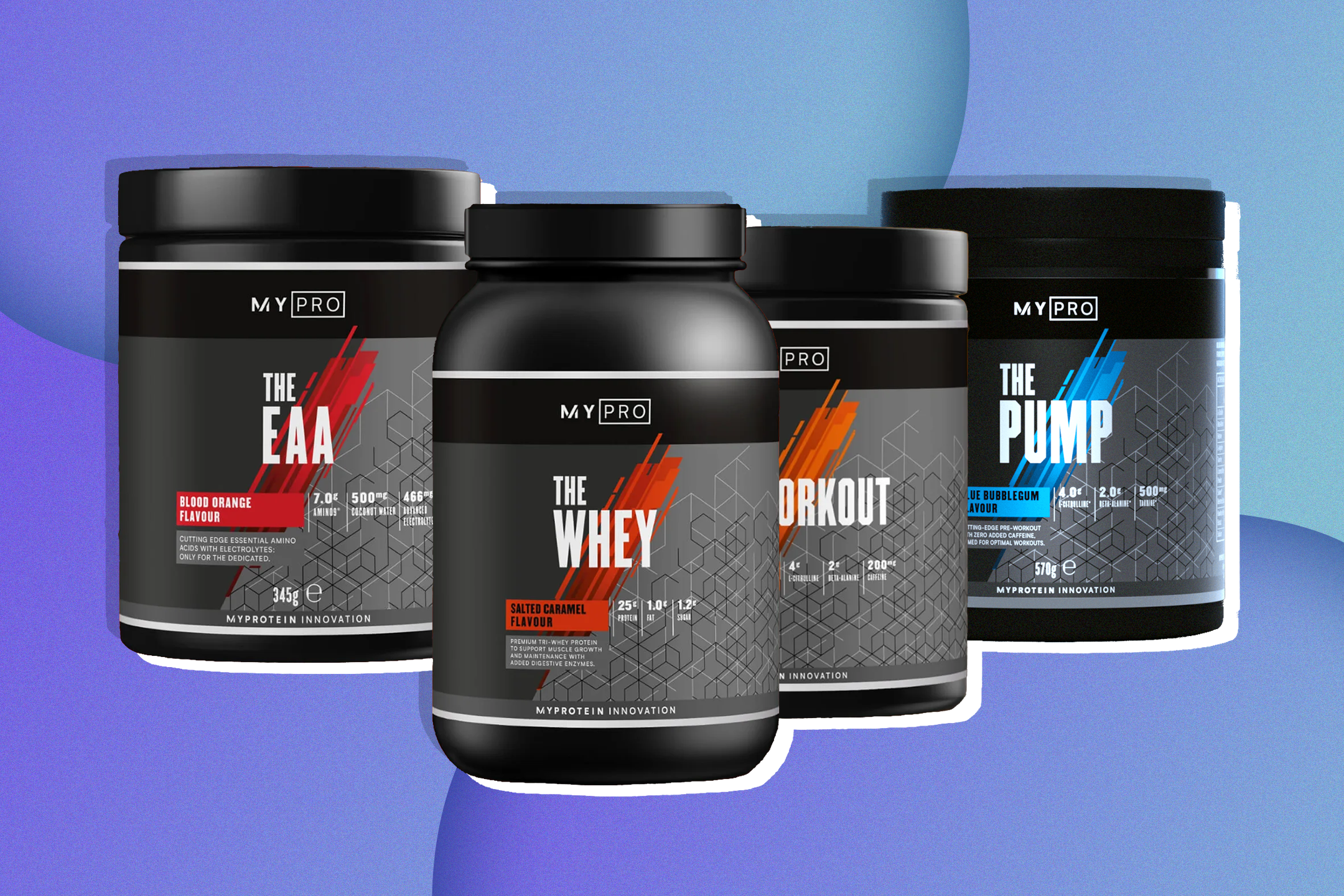 The MyPro range covers pre- and post-workout supplements, designed for those ready to kick their gym routines up to the next level