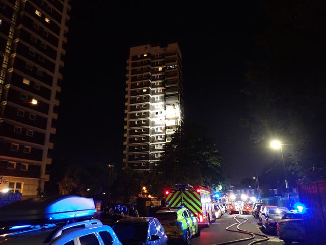 Five people taken to hospital after fire at block of flats in Woolwich ...