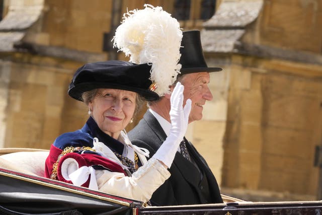<p>The Princess Royal after attending the annual Order of the Garter Service at St George’s Chapel (PA)</p>
