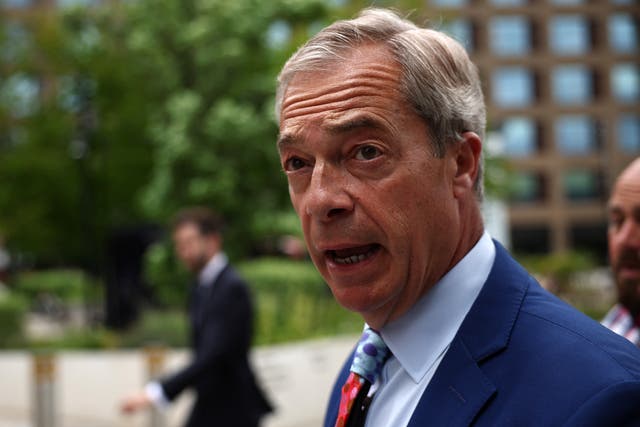 <p>Nigel Farage said he was ‘dismayed’ by the ‘appalling sentiments’ made by Reform UK canvassers </p>