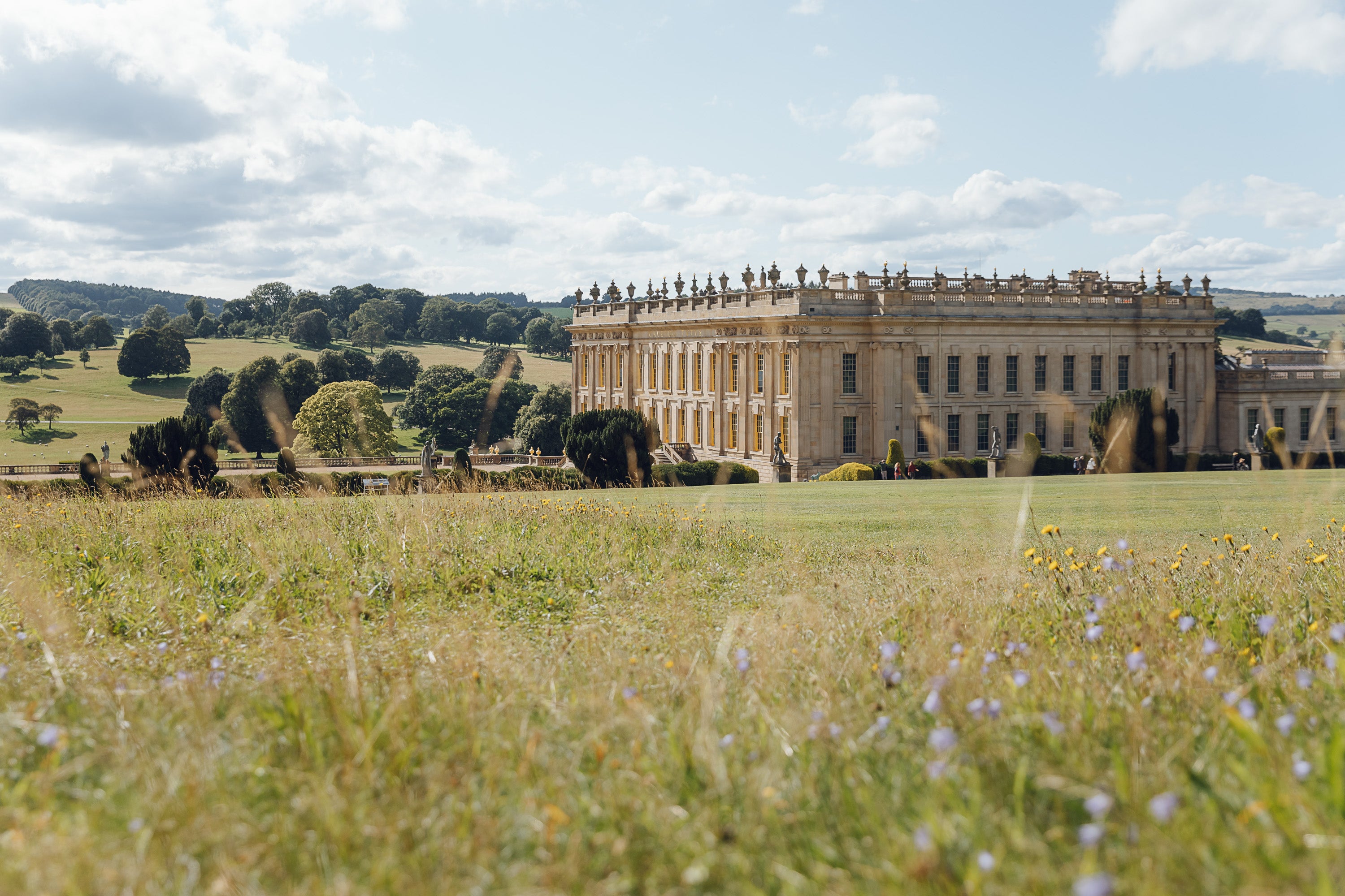 Is Mr Darcy in? Chatsworth House stands overlooking spectacular grounds