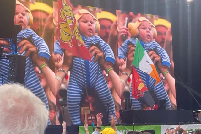 Finlay was met with rapturous cheers as he appeared several times during Annie Mac’s set (Edd Dracott/PA)